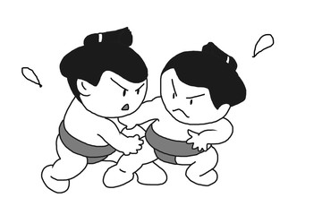 相撲・白黒