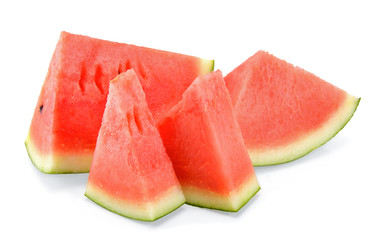 Slice watermelon isolated on the white background