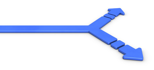 分岐点を表すアブストラクト3DCGイラスト