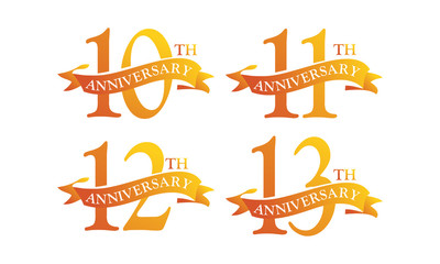 Ribbon Anniversary Template Set