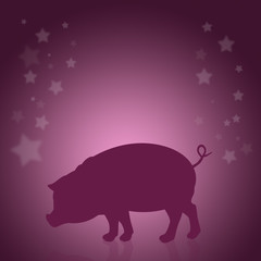 illustration of pig silhouette