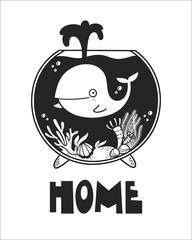 Cute poster for baby room, greeting card, print on the wall, pillow, decoration kids interior, baby wear and t-shirts	