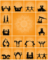 various yoga poses