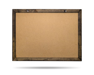 Wooden frame isolated on white background. Template of border for your design. ( Clipping paths )