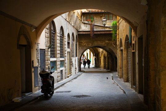 In lanes of the old city. Florence, Italy