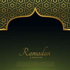 golden mosque door with islamic pattern for ramadan kareem