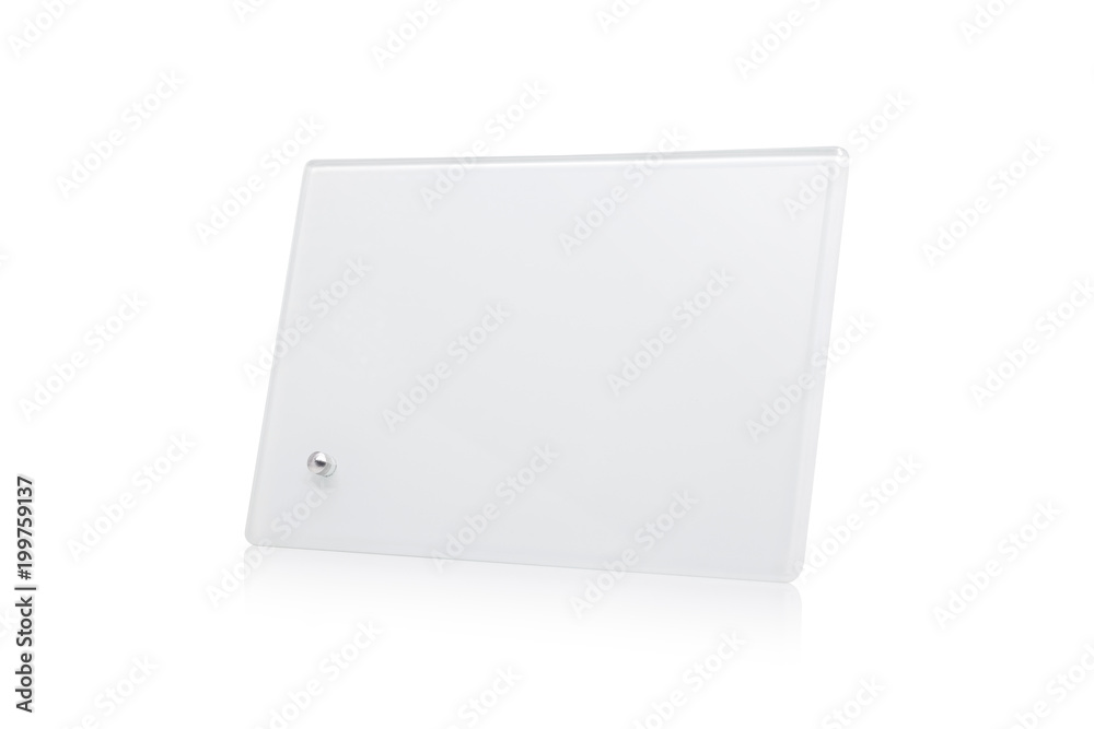 Poster clipping paths mirror photo frame isolated on white background. transparent picture frame for your d