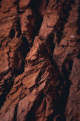 Rocky surface of the planet mars