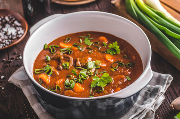 Beef stew with carrots