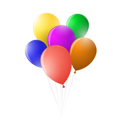 Obraz premium A bunch of balloons on a string for a party