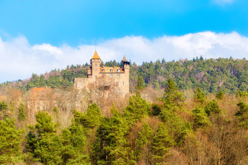 Fototapeta na wymiar Castle Berwartstein in palatine forest
