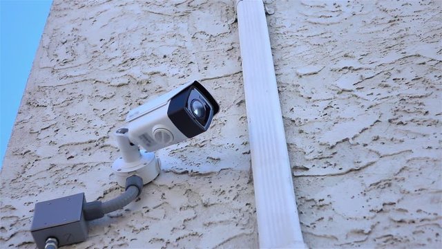 Professional video of security camera in slow motion 250fps