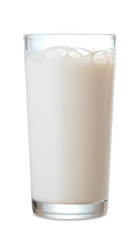 milk of glass isolated on white background