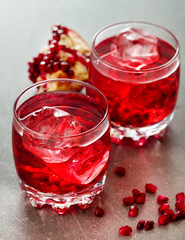 two glasses of red cocktail