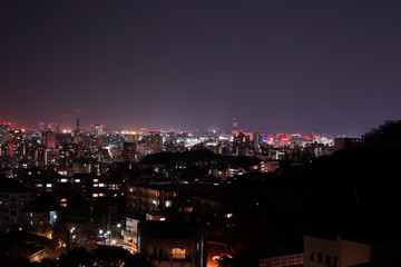 福岡市中央区の夜景都市風景