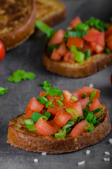 French garlic toast with vegetable salad