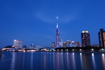 福岡市西区の夜景都市風景