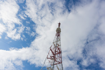 telecommunications tower with space