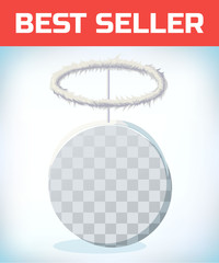 angel nibm. Masquerade costume headdress. Carnival or Halloween Cartoon Vector illustration