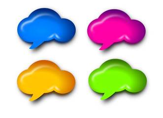 Speech bubbles set