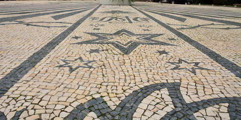 Pattern paving in front of the Cathedral