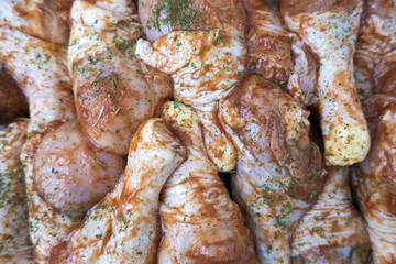 beautiful raw chicken legs