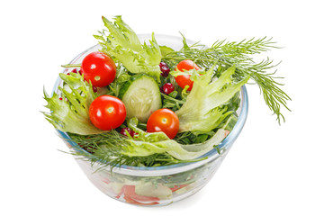 Salad with fresh vegetables