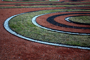 Landscape design of flower beds