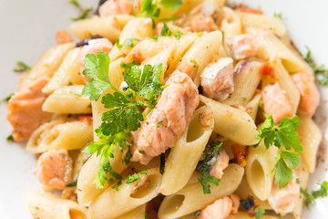 Piatto di Penne al Salmone, Pasta Italiana