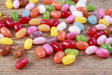 Fototapeta na wymiar Colorful candies on the table