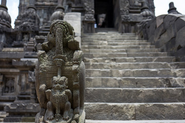 Obraz premium The Borobudur temple at sunrise