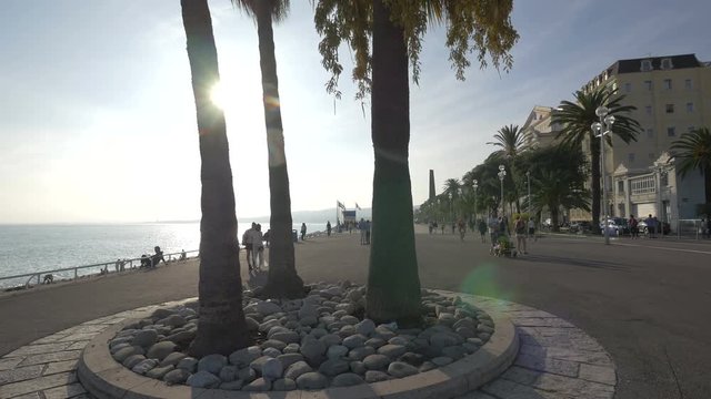 Promenade des Anglais on a sunny day, Nice