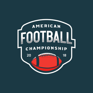 american football logo. sport emblem, badge. vector illustration
