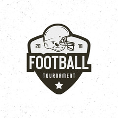 american football logo. sport emblem, badge. vector illustration © youarehere