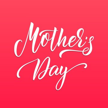 Mothers Day. Mother's Day card with modern script lettering design
