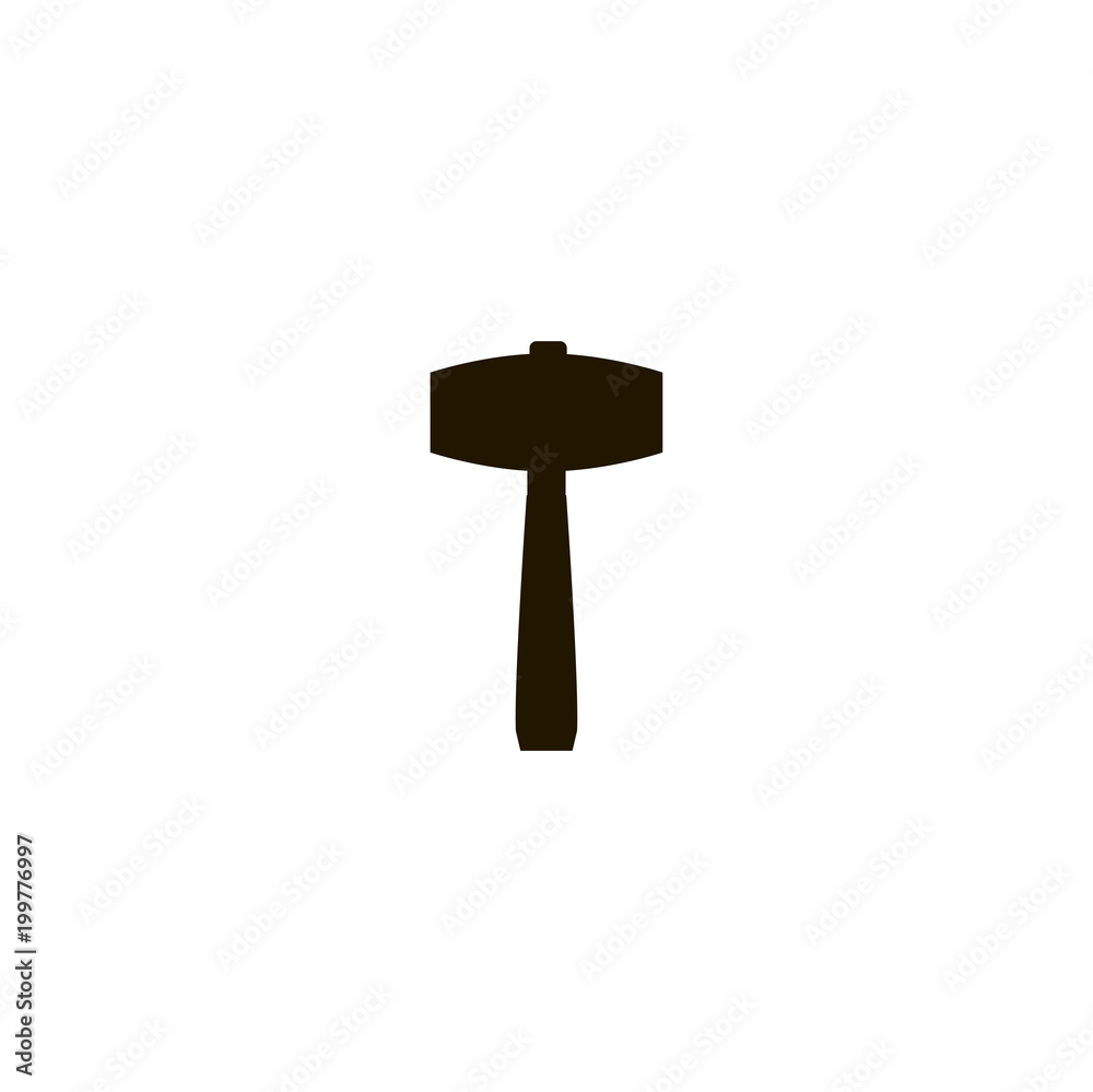 Sticker hammer icon. sign design