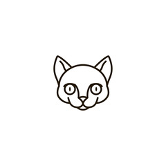 wild cat icon. sign design