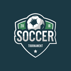 football, soccer logo. sport emblem. vector illustration