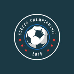 football, soccer logo. sport emblem. vector illustration