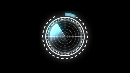 Green round Radar HUD screen
