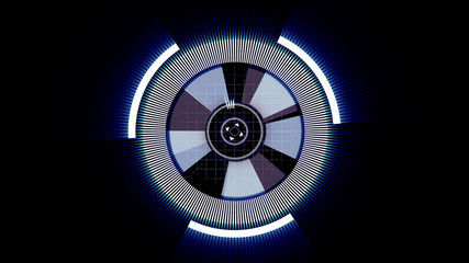 Tech Round HUD screen spinning detail
