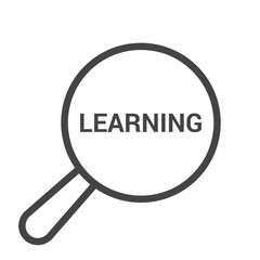 Studying Concept: Magnifying Optical Glass With Words Learning