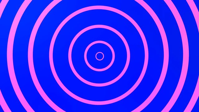 Abstract Hypnotizing Circles Zoom Endless Background. 4K Motion Design Animation Loop with Ultra Violet Gradient Colors.