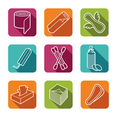 Hygiene means. Vector illustration