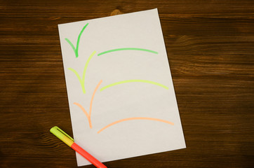 Blank page paper sheet on office or student desk table. Education background. wilh copy space. to do list. Goals.