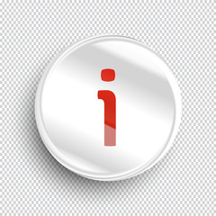 Information rounded button. Vector illustration.