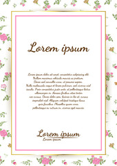 beautiful flower frame vector.Greeting card with flowers, watercolor, can be used as invitation card for wedding, birthday and other holiday and summer background. 