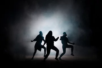 Foto op Canvas group of girls dancing at night club. enjoy dancing, earning money.spending time. © alfa27
