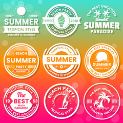 Obraz premium Summer Retro Vector Logo for banner