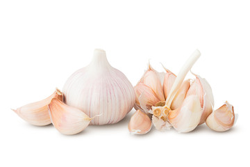 garlic, isolated on white background, clipping path, full depth of field